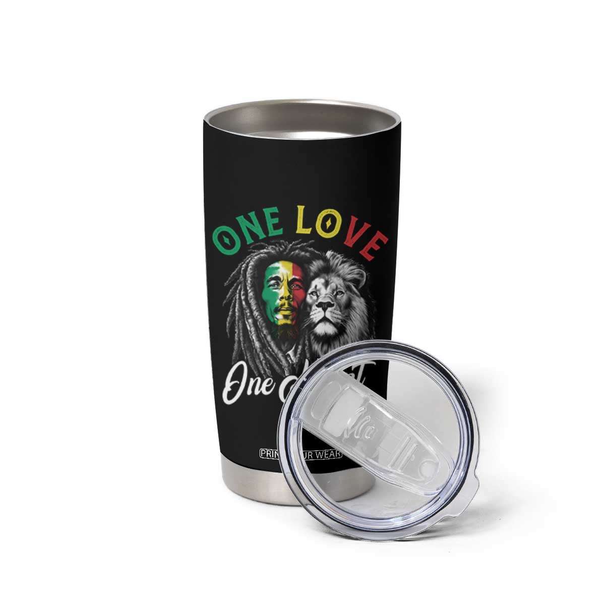 Reggae Legend Tumbler Cup One Love One Heart Rastafarian Reggae Music Lion TS11 Print Your Wear