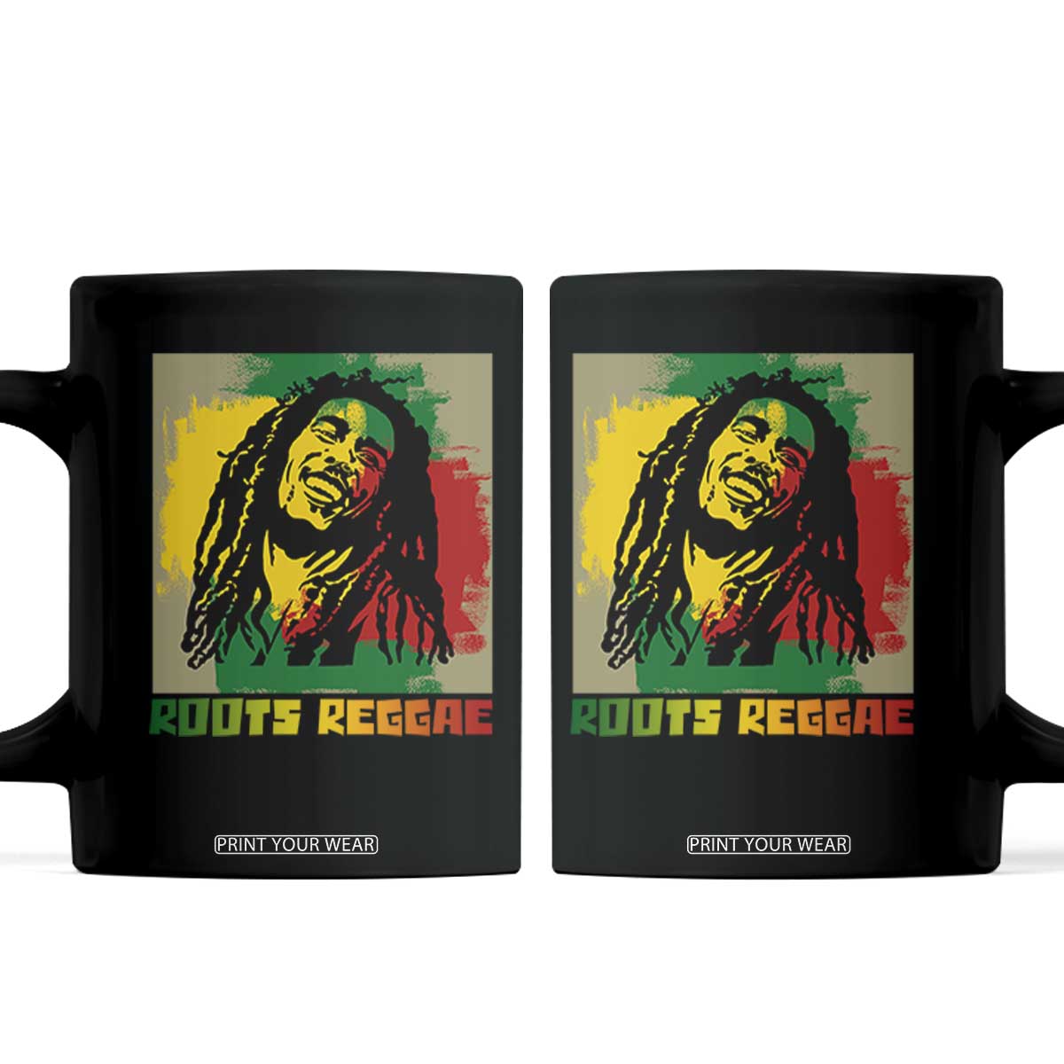 Legend Bob Coffee Mug Roots Reggae Rastafarian Music Jamaica TS11 Black Print Your Wear