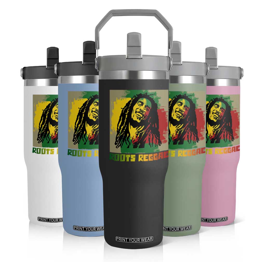 Legend Bob Flip Straw Tumbler Roots Reggae Rastafarian Music Jamaica TS11 Print Your Wear