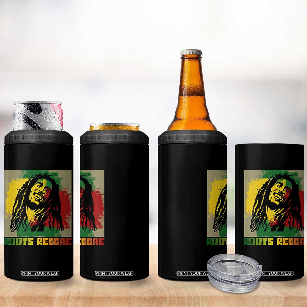 Legend Bob 4 in 1 Can Cooler Tumbler Roots Reggae Rastafarian Music Jamaica TS11 Print Your Wear