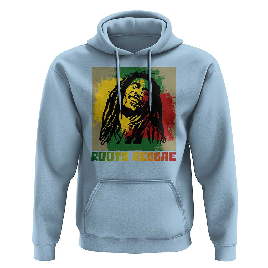 Legend Bob Hoodie Roots Reggae Rastafarian Music Jamaica TS11 Light Blue Print Your Wear