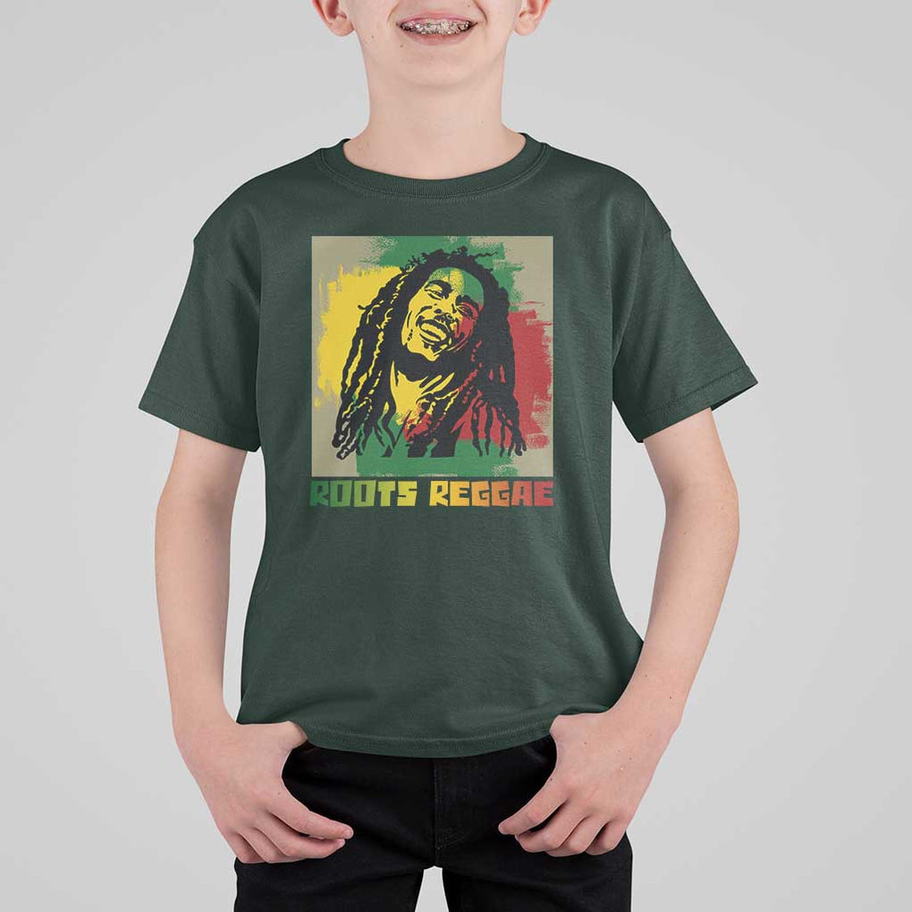 Legend Bob T Shirt For Kid Roots Reggae Rastafarian Music Jamaica TS11 Dark Forest Green Print Your Wear