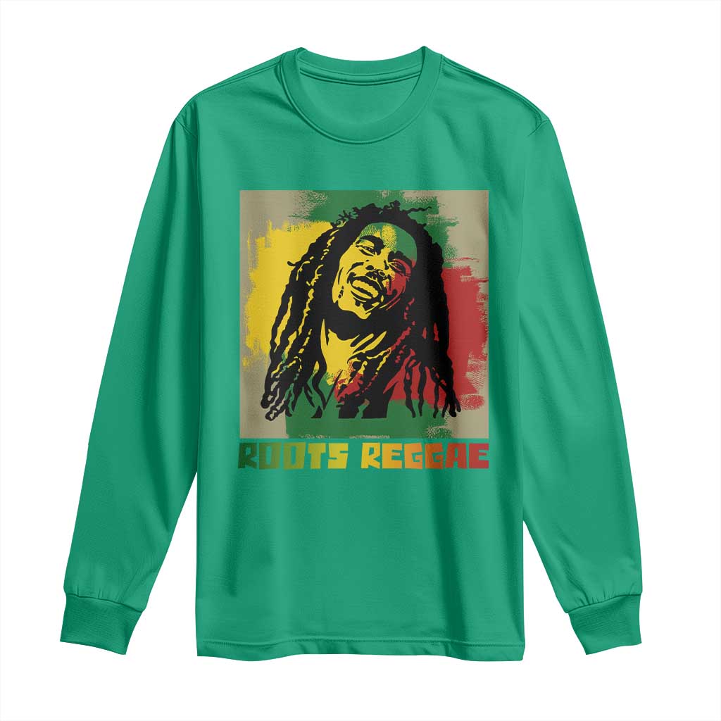 Legend Bob Long Sleeve Shirt Roots Reggae Rastafarian Music Jamaica TS11 Irish Green Print Your Wear