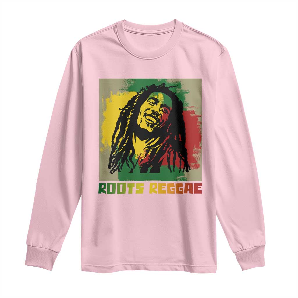 Legend Bob Long Sleeve Shirt Roots Reggae Rastafarian Music Jamaica TS11 Light Pink Print Your Wear