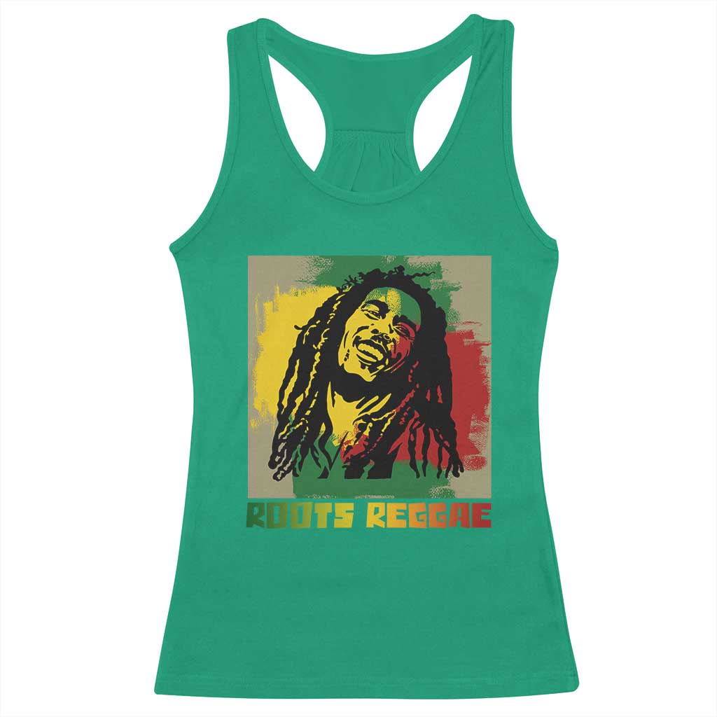 Legend Bob Racerback Tank Top Roots Reggae Rastafarian Music Jamaica TS11 Irish Green Print Your Wear