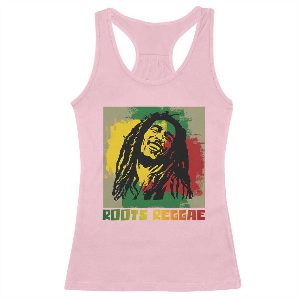 Legend Bob Racerback Tank Top Roots Reggae Rastafarian Music Jamaica TS11 Light Pink Print Your Wear