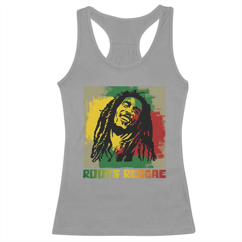 Legend Bob Racerback Tank Top Roots Reggae Rastafarian Music Jamaica TS11 Sport Gray Print Your Wear