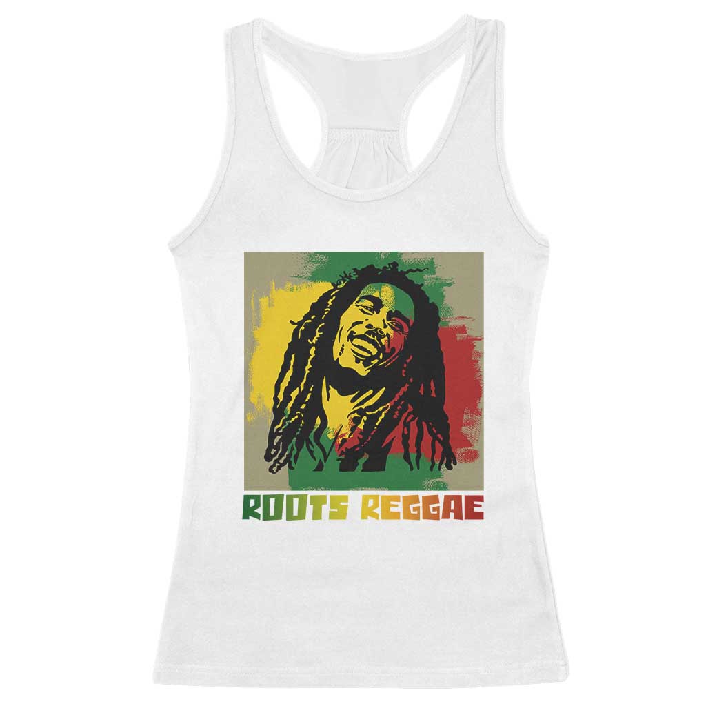 Legend Bob Racerback Tank Top Roots Reggae Rastafarian Music Jamaica TS11 White Print Your Wear