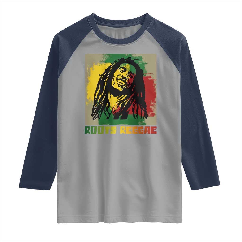 Legend Bob Raglan Shirt Roots Reggae Rastafarian Music Jamaica TS11 Sport Gray Navy Print Your Wear