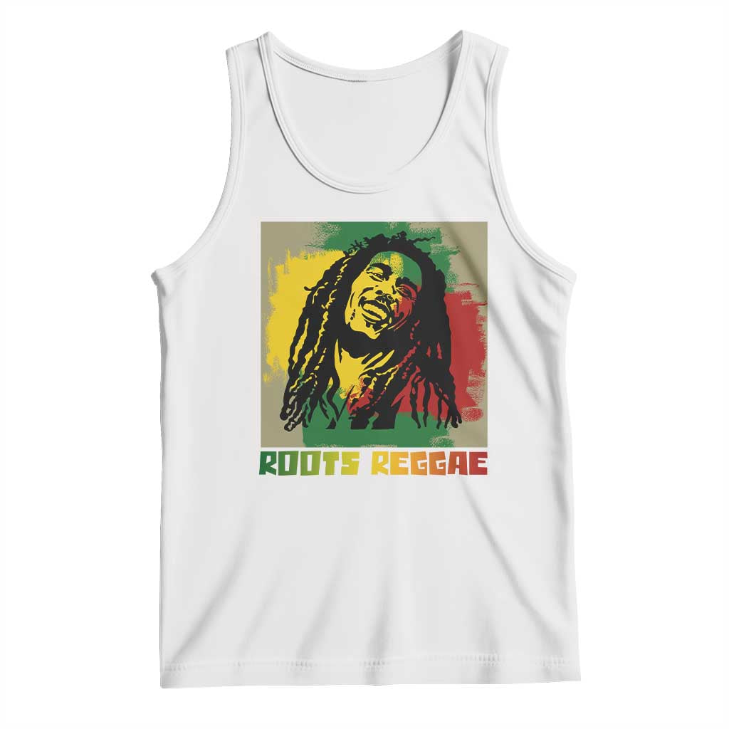 Legend Bob Tank Top Roots Reggae Rastafarian Music Jamaica TS11 White Print Your Wear