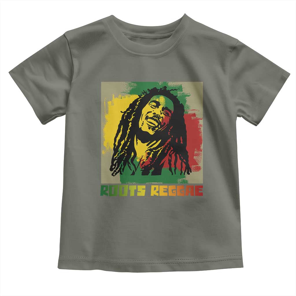 Legend Bob Toddler T Shirt Roots Reggae Rastafarian Music Jamaica TS11 Military Green Print Your Wear