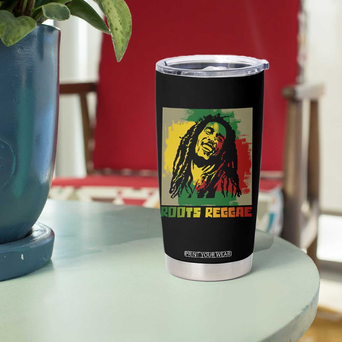 Legend Bob Tumbler Cup Roots Reggae Rastafarian Music Jamaica TS11 Print Your Wear