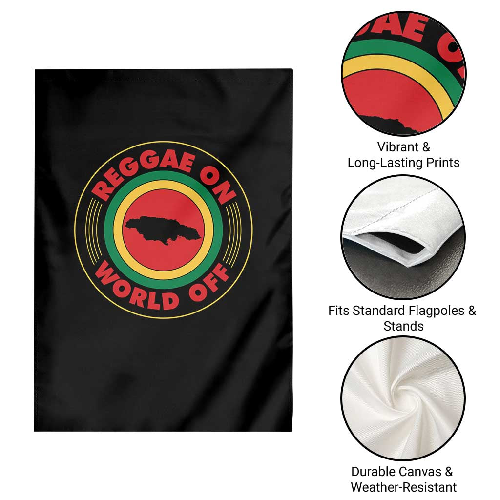Reggae On World Off Garden Flag Rasta Music Rastafarian Jamaica TS11 Print Your Wear