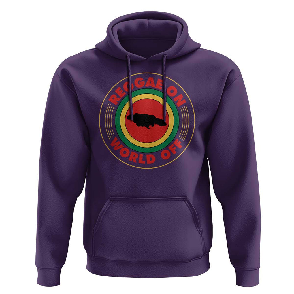 Reggae On World Off Hoodie Rasta Music Rastafarian Jamaica TS11 Purple Print Your Wear