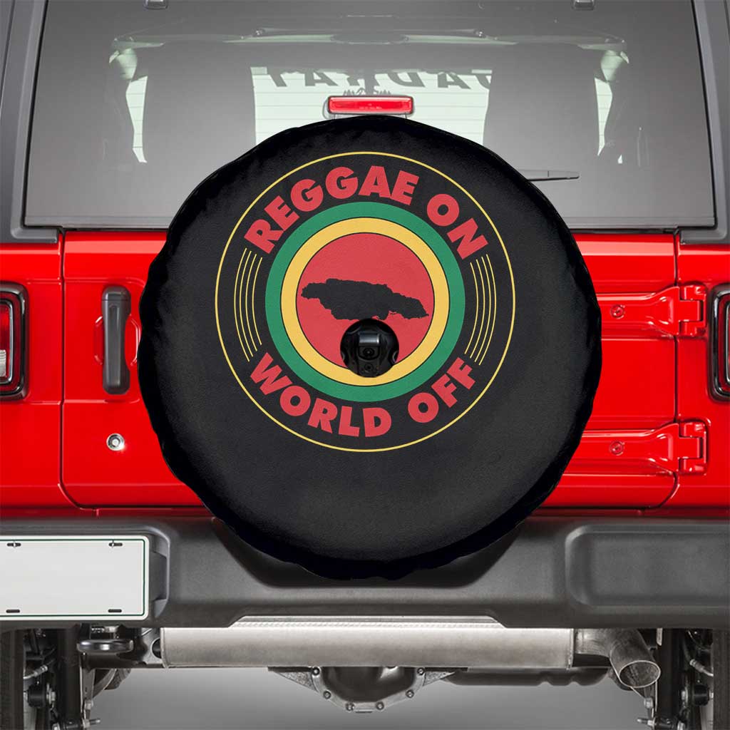 Reggae On World Off Spare Tire Cover Rasta Music Rastafarian Jamaica TS11 Black Print Your Wear