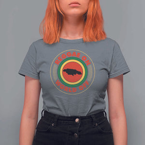 Reggae On World Off T Shirt For Women Rasta Music Rastafarian Jamaica TS11 Charcoal Print Your Wear