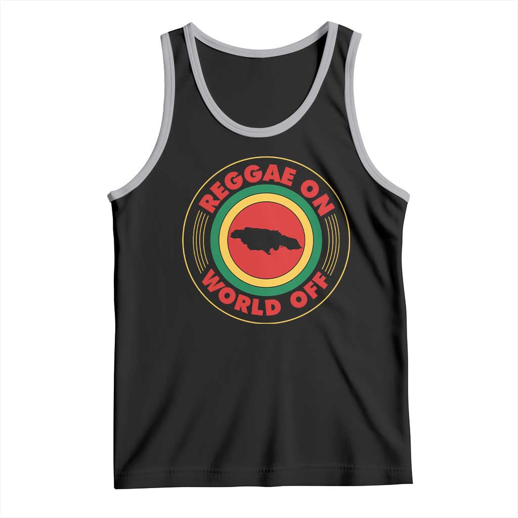 Reggae On World Off Tank Top Rasta Music Rastafarian Jamaica TS11 Black Athletic Heather Print Your Wear