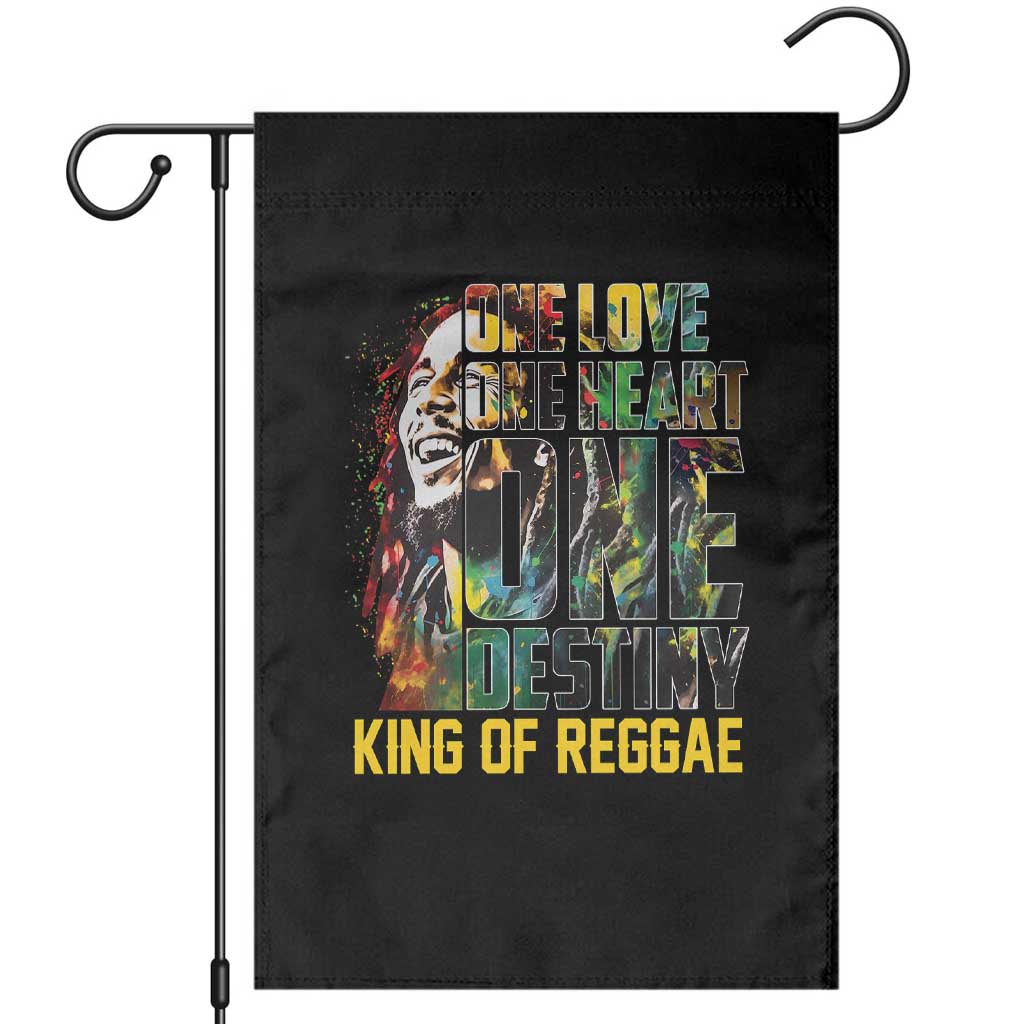 Legend Bob Garden Flag One Love Heart Destiny King Of Reggae TS11 Black Print Your Wear