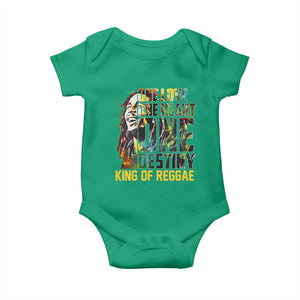 Legend Bob Baby Onesie One Love Heart Destiny King Of Reggae TS11 Irish Green Print Your Wear