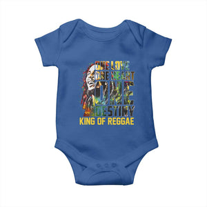 Legend Bob Baby Onesie One Love Heart Destiny King Of Reggae TS11 Royal Blue Print Your Wear