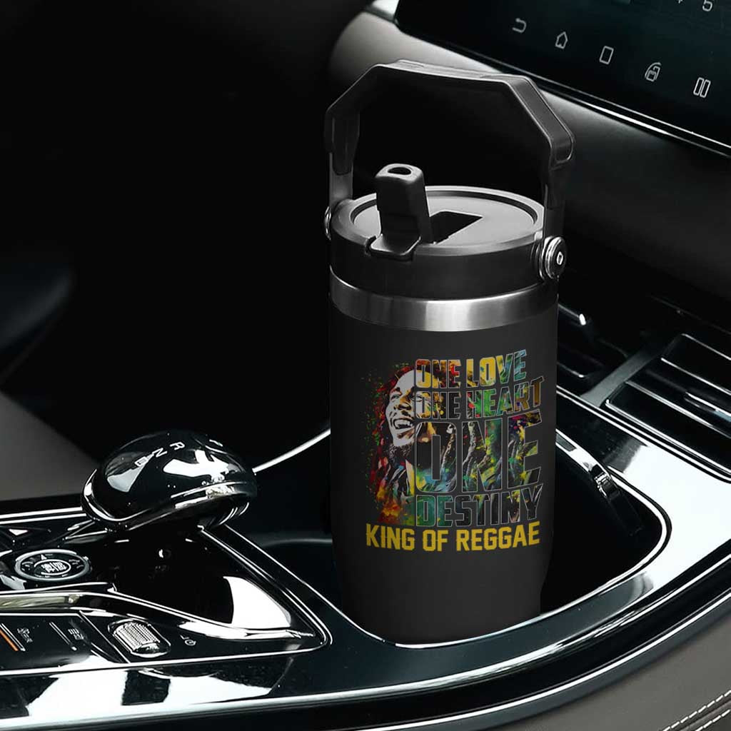 Legend Bob Flip Straw Tumbler One Love Heart Destiny King Of Reggae TS11 Print Your Wear