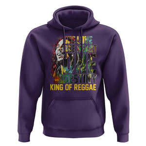 Legend Bob Hoodie One Love Heart Destiny King Of Reggae TS11 Purple Print Your Wear