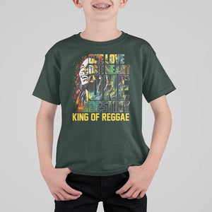 Legend Bob T Shirt For Kid One Love Heart Destiny King Of Reggae TS11 Dark Forest Green Print Your Wear