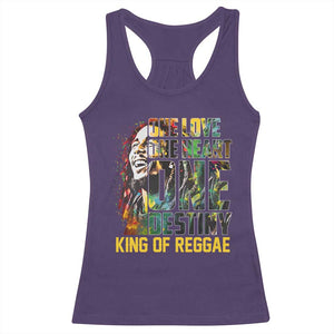 Legend Bob Racerback Tank Top One Love Heart Destiny King Of Reggae TS11 Purple Print Your Wear