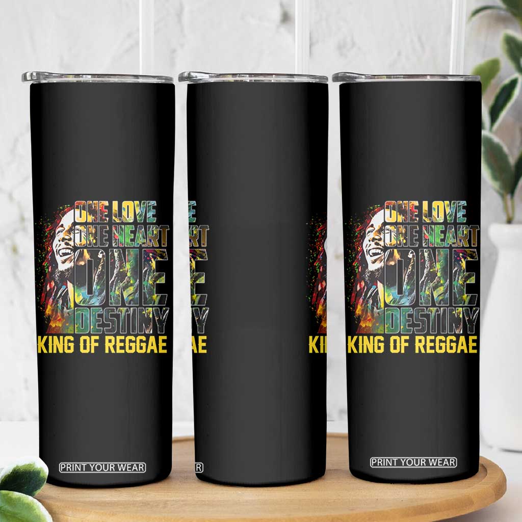 Legend Bob Skinny Tumbler One Love Heart Destiny King Of Reggae TS11 Print Your Wear