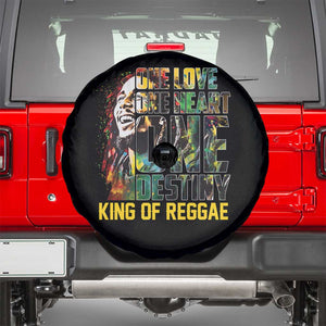 Legend Bob Spare Tire Cover One Love Heart Destiny King Of Reggae TS11 Black Print Your Wear