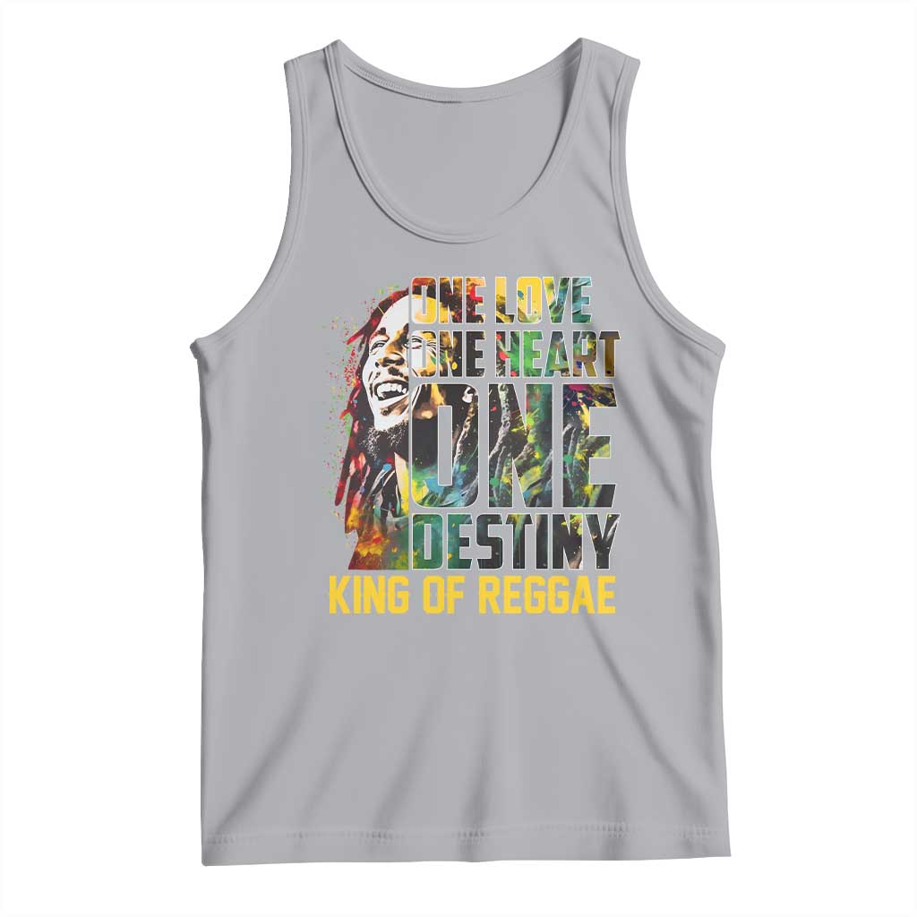 Legend Bob Tank Top One Love Heart Destiny King Of Reggae TS11 Athletic Heather Print Your Wear