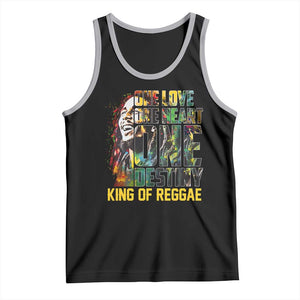 Legend Bob Tank Top One Love Heart Destiny King Of Reggae TS11 Black Athletic Heather Print Your Wear