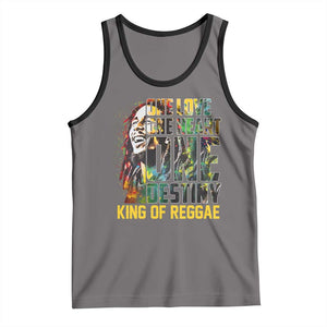 Legend Bob Tank Top One Love Heart Destiny King Of Reggae TS11 Deep Heather Black Print Your Wear