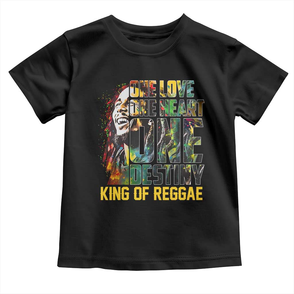 Legend Bob Toddler T Shirt One Love Heart Destiny King Of Reggae TS11 Black Print Your Wear