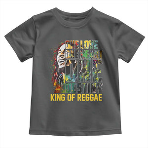 Legend Bob Toddler T Shirt One Love Heart Destiny King Of Reggae TS11 Dark Heather Print Your Wear