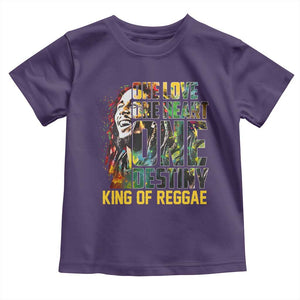 Legend Bob Toddler T Shirt One Love Heart Destiny King Of Reggae TS11 Purple Print Your Wear