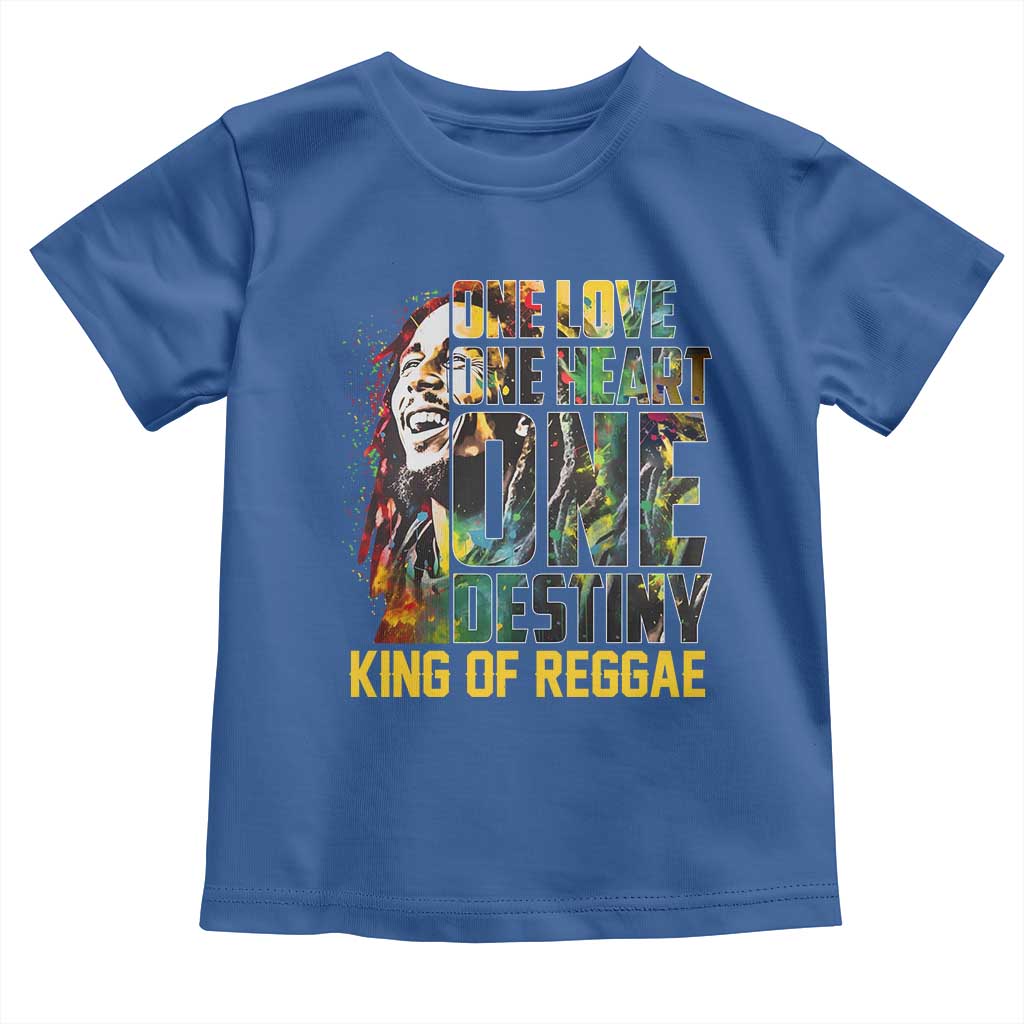 Legend Bob Toddler T Shirt One Love Heart Destiny King Of Reggae TS11 Royal Blue Print Your Wear
