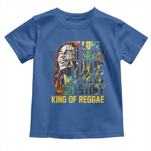Legend Bob Toddler T Shirt One Love Heart Destiny King Of Reggae TS11 Royal Blue Print Your Wear