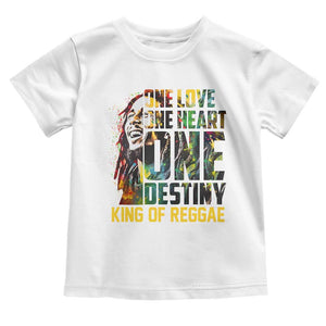 Legend Bob Toddler T Shirt One Love Heart Destiny King Of Reggae TS11 White Print Your Wear