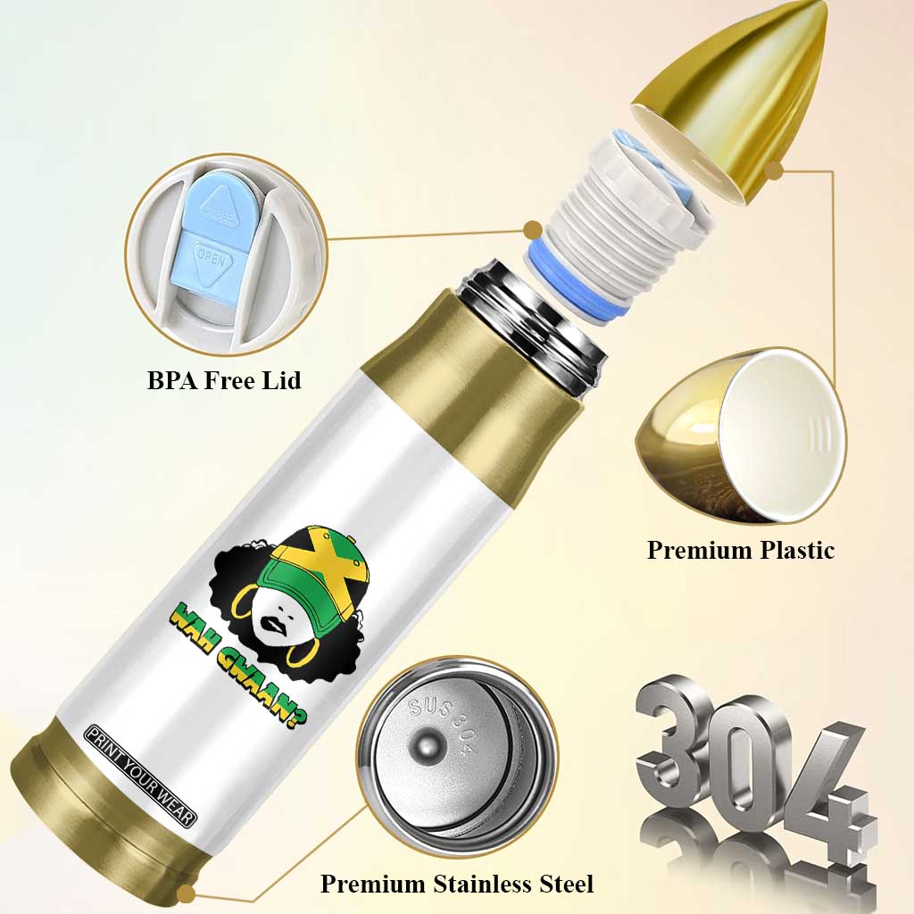 Jamaican Girl Bullet Tumbler Wah Gwaan Jamaica Flag TS11 Print Your Wear