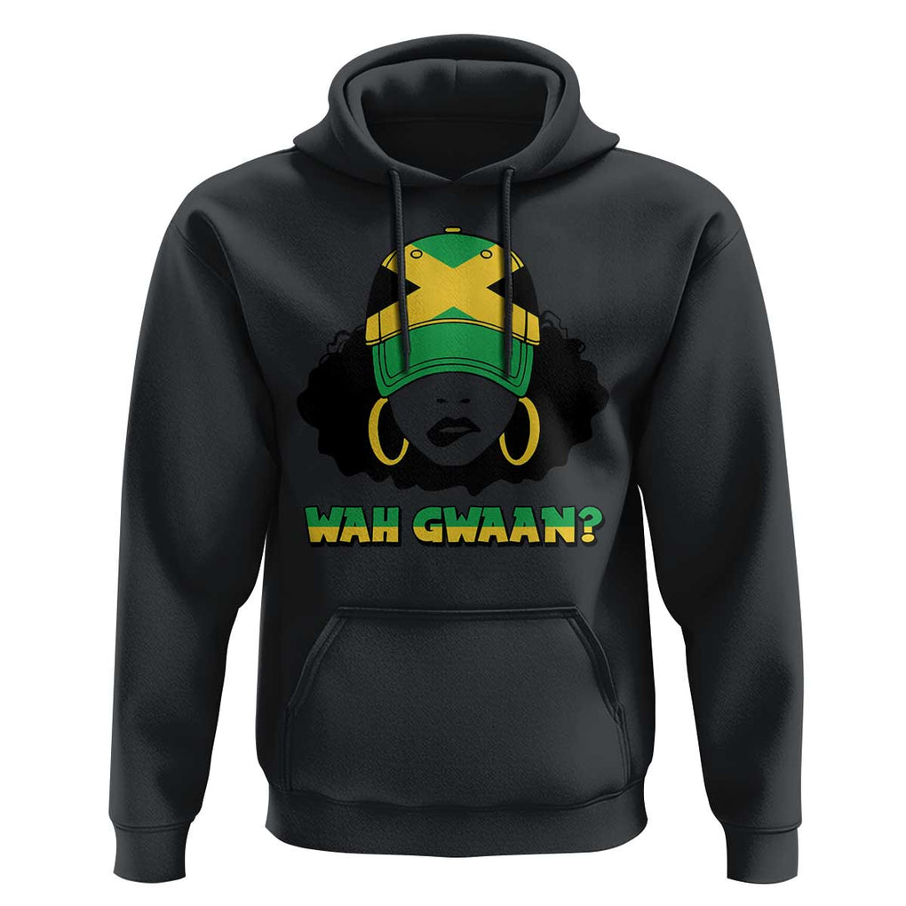 Jamaican Girl Hoodie Wah Gwaan Jamaica Flag TS11 Black Print Your Wear