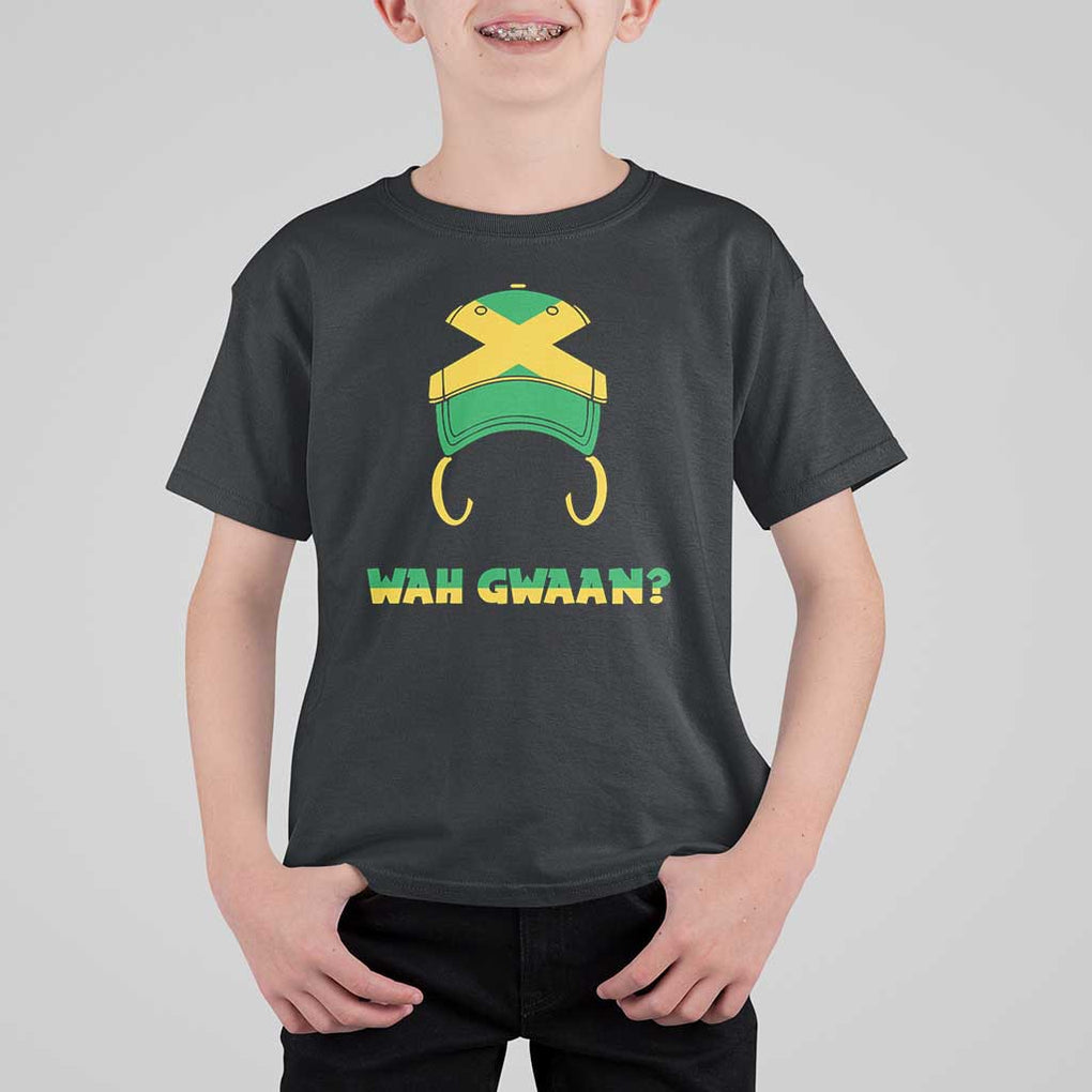 Jamaican Girl T Shirt For Kid Wah Gwaan Jamaica Flag TS11 Black Print Your Wear