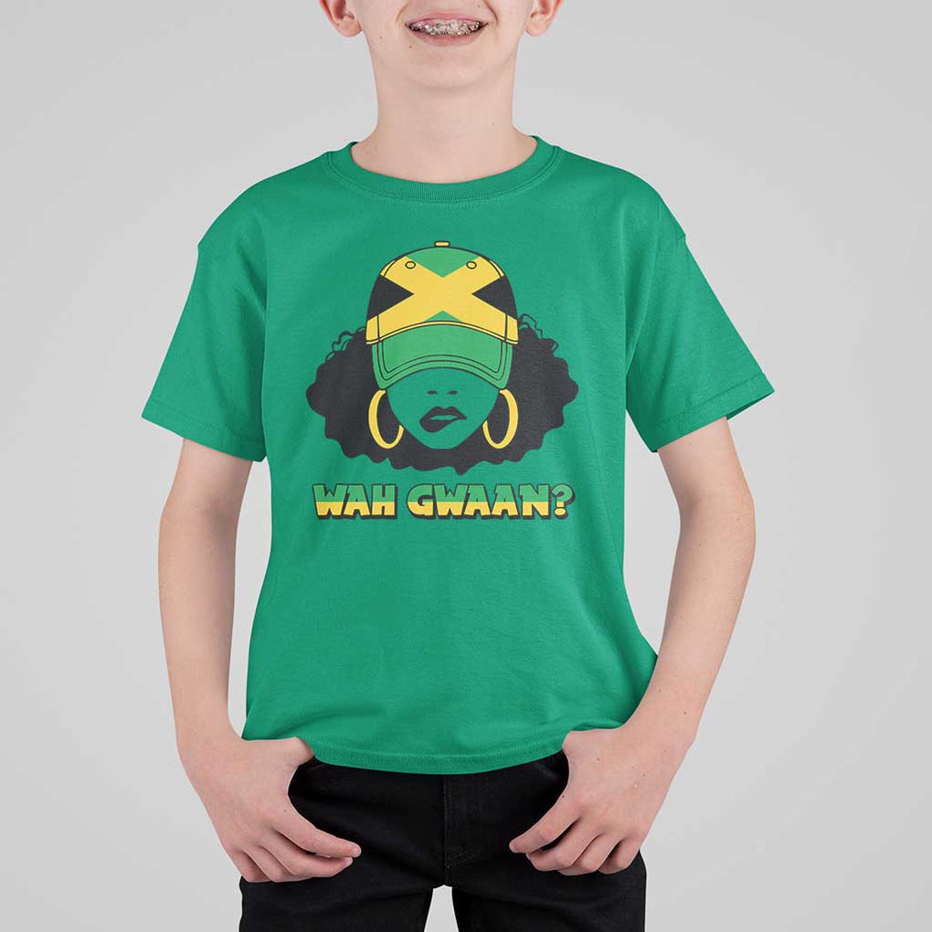 Jamaican Girl T Shirt For Kid Wah Gwaan Jamaica Flag TS11 Irish Green Print Your Wear