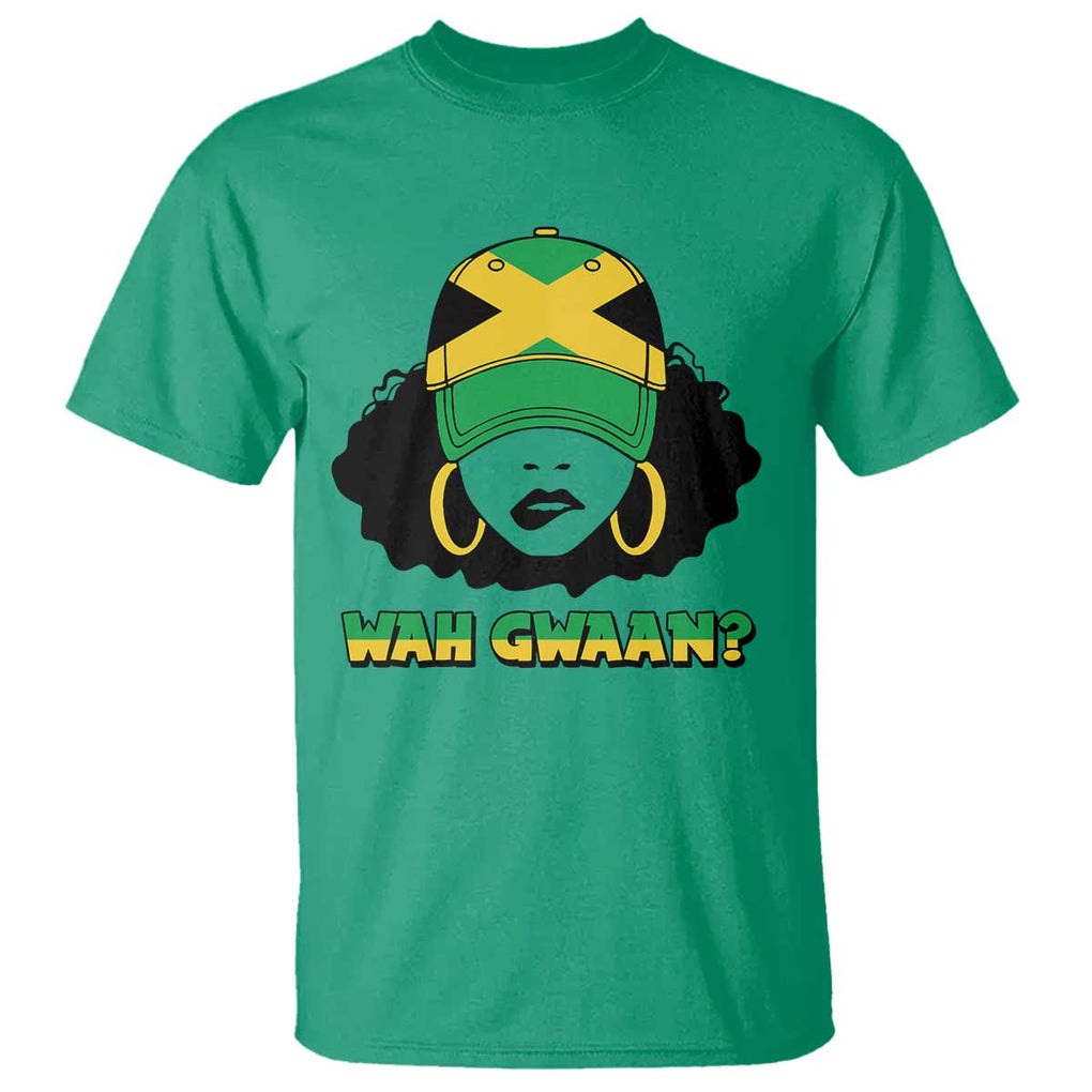 Jamaican Girl T Shirt Wah Gwaan Jamaica Flag TS11 Irish Green Print Your Wear