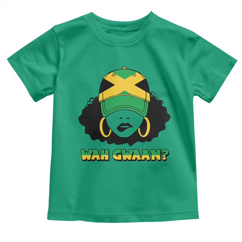 Jamaican Girl Toddler T Shirt Wah Gwaan Jamaica Flag TS11 Irish Green Print Your Wear