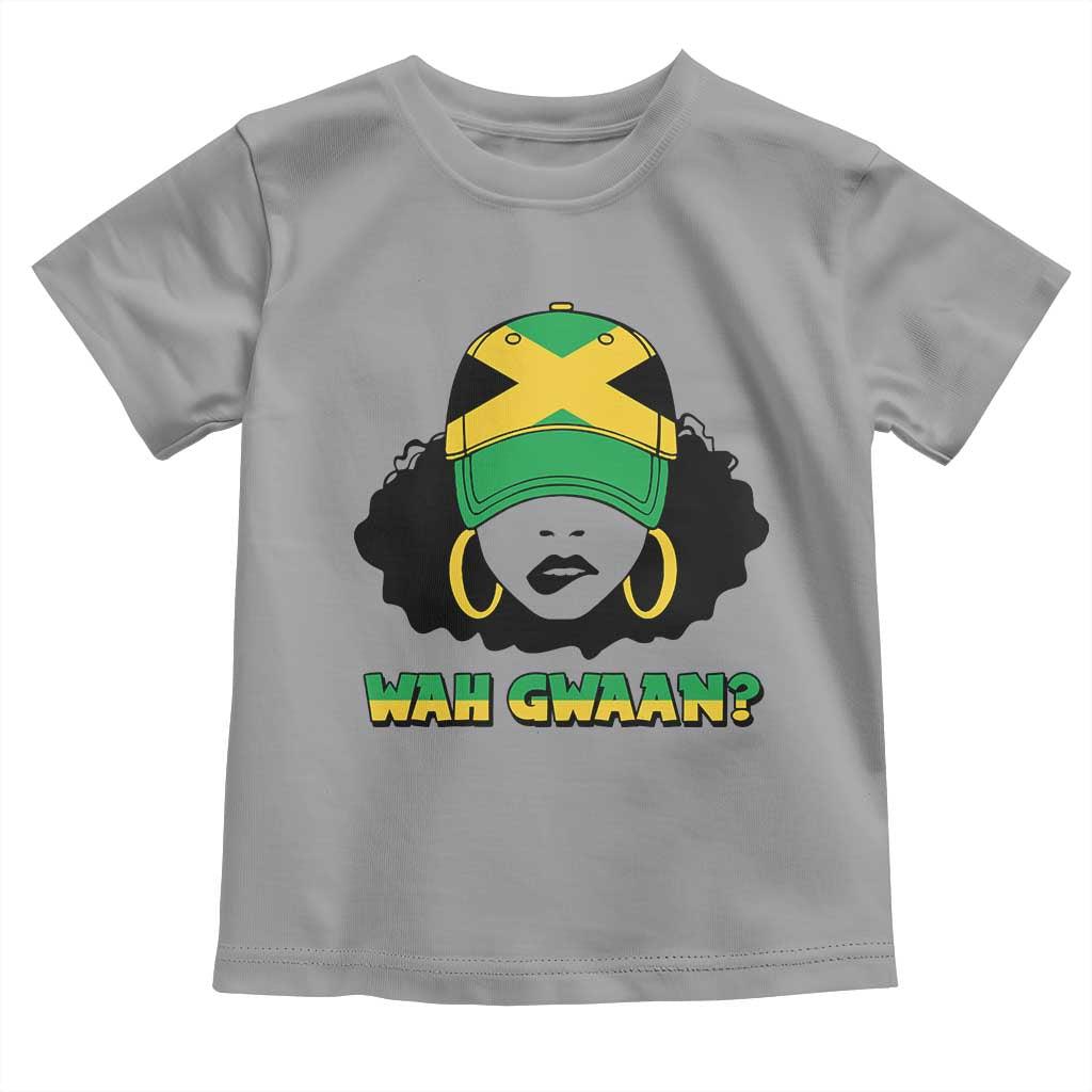 Jamaican Girl Toddler T Shirt Wah Gwaan Jamaica Flag TS11 Sport Gray Print Your Wear