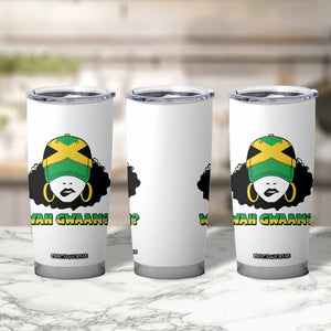 Jamaican Girl Tumbler Cup Wah Gwaan Jamaica Flag TS11 Print Your Wear