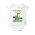 My Story Began In Jamaica Baby Onesie Hummingbird Jamaican Flag TS11 White Print Your Wear