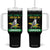 My Story Began In Jamaica Tumbler With Handle Hummingbird Jamaican Flag TS11 One Size: 40 oz Black Print Your Wear