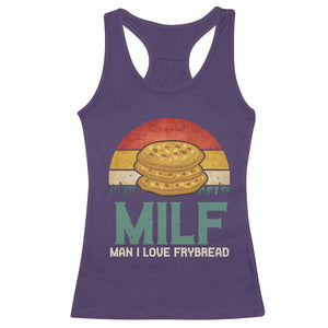 Funny MILF Man I Love Frybread Racerback Tank Top Vintage Retro Sunset Native American Food TS11 Purple Print Your Wear